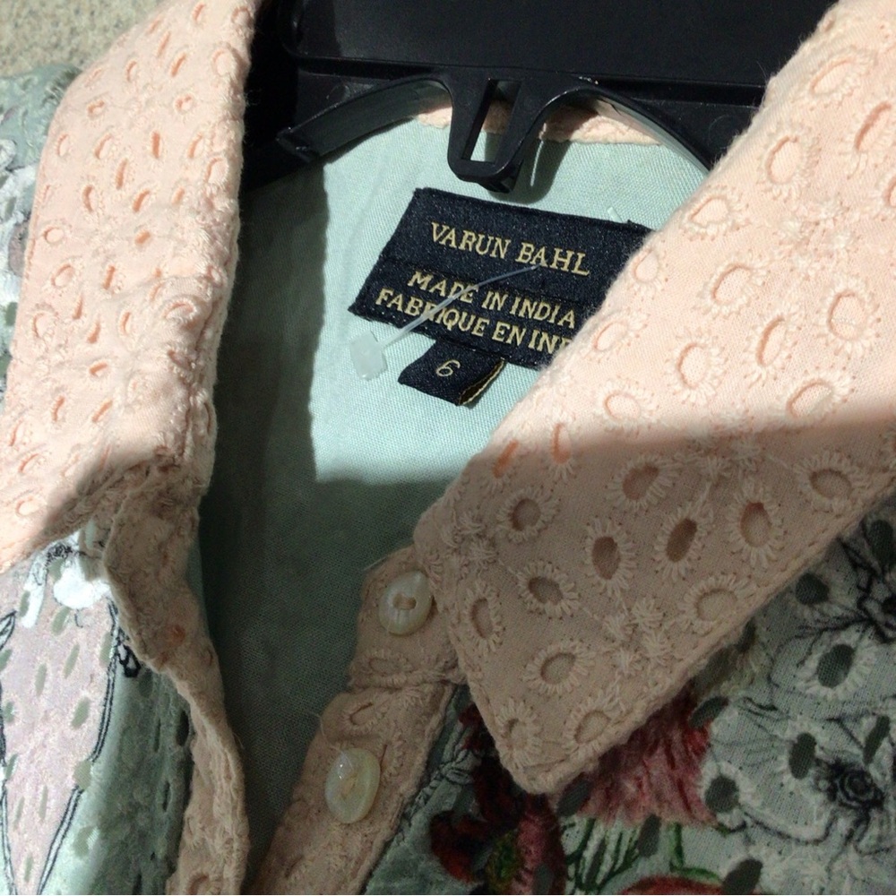 ATHROPOLOGIE VARUN BAHL BLOOMED EYELET DRESS SIZE 6 EUC - Picture 11 of 13